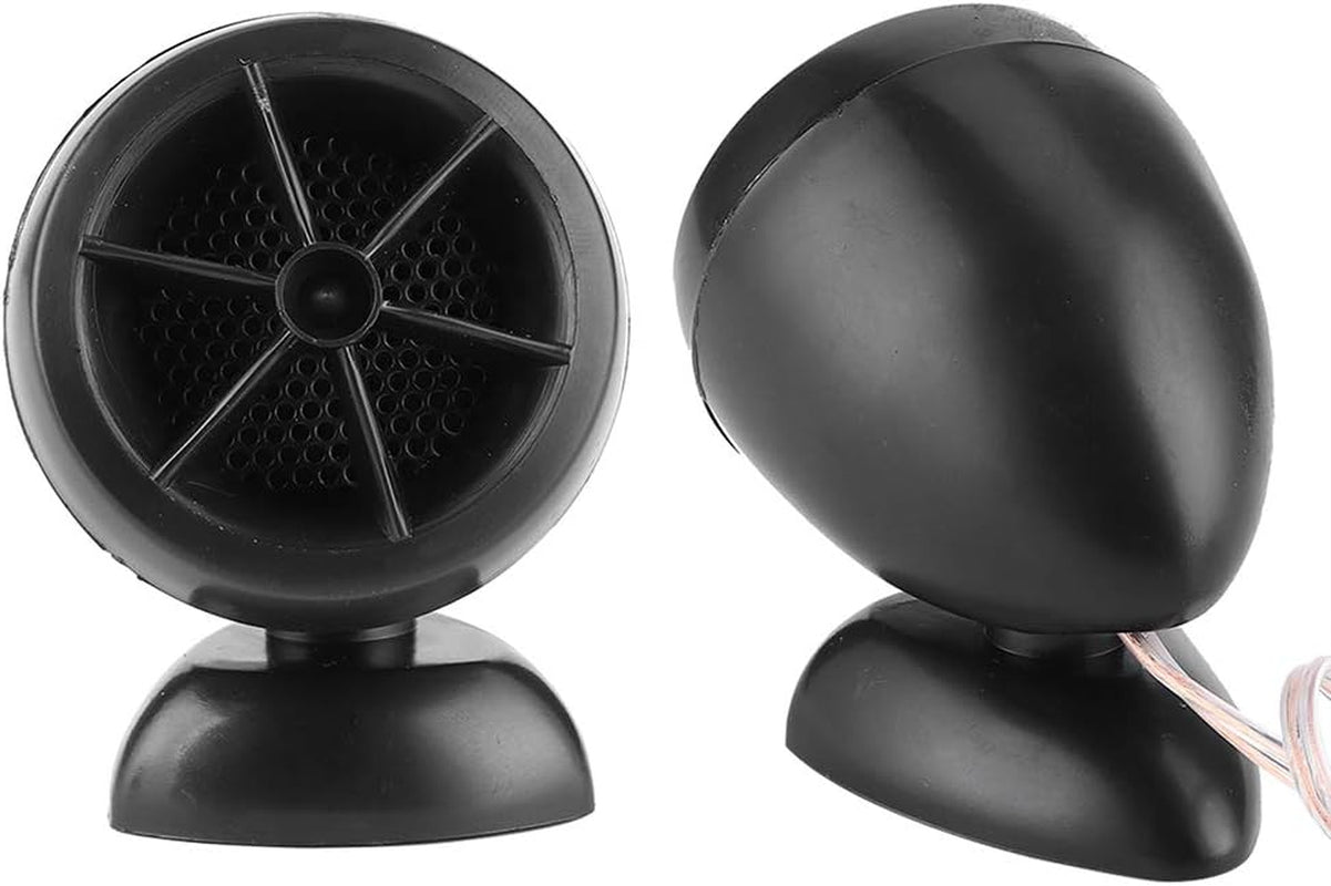 Music Horns Car Audio, Car Speakers 1200W 12V Tweeter Mini Horn Music Dome Loudspeaker Audio Speaker for Car Car Door Speakers Car Audio Tweeters(Black)