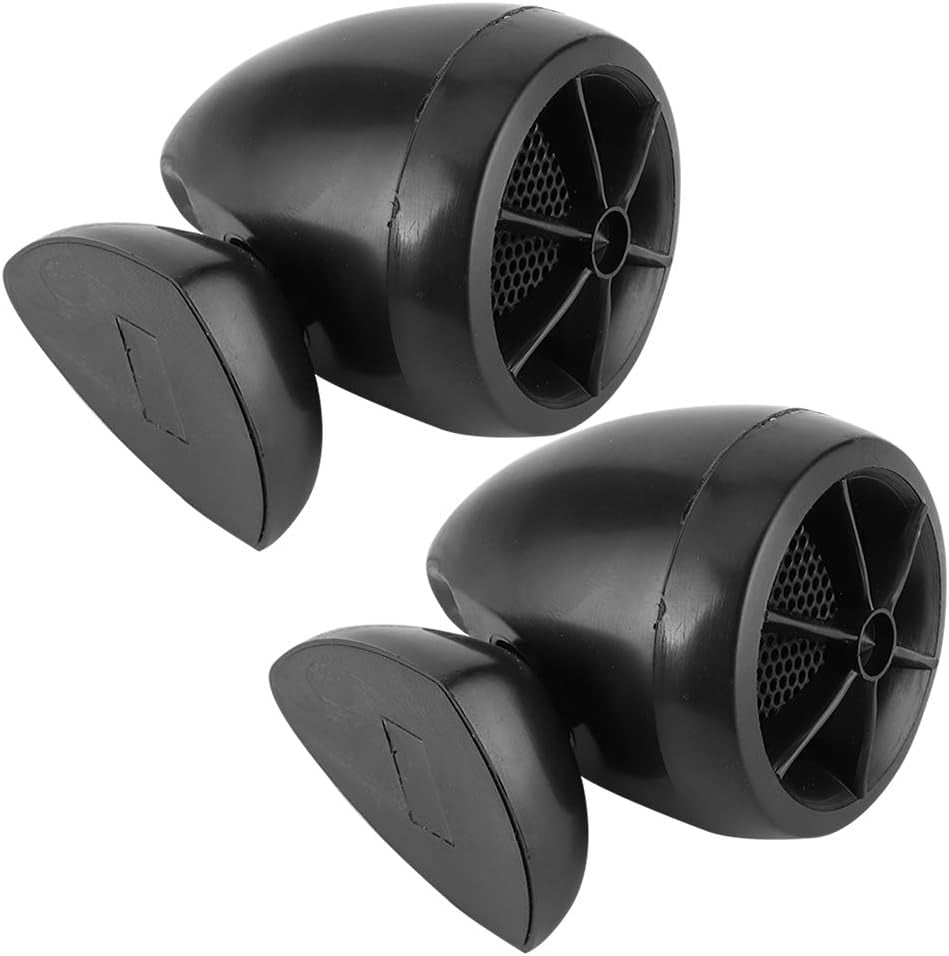 Music Horns Car Audio, Car Speakers 1200W 12V Tweeter Mini Horn Music Dome Loudspeaker Audio Speaker for Car Car Door Speakers Car Audio Tweeters(Black)